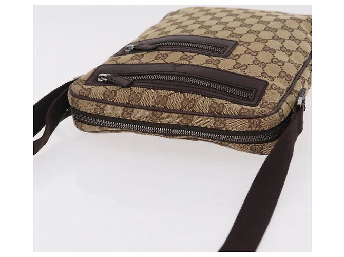 GUCCI GG Canvas Schultertasche Beige Silver 92551 Auth ep16248 Silber - Ansicht 6