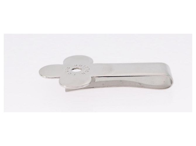 LOUIS VUITTON Money Clip metallo set da 2 Argento LV Auth bs37306 - vista 11