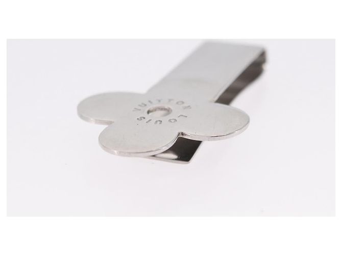 LOUIS VUITTON Money Clip metallo set da 2 Argento LV Auth bs37306 - vista 12