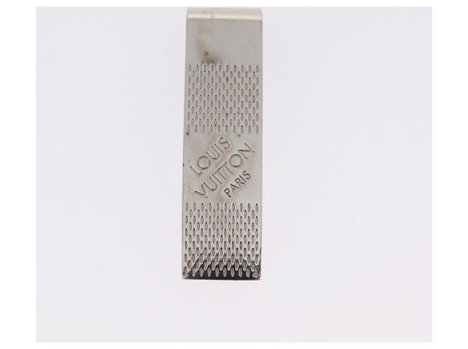LOUIS VUITTON Money Clip metallo set da 2 Argento LV Auth bs37306 - vista 3