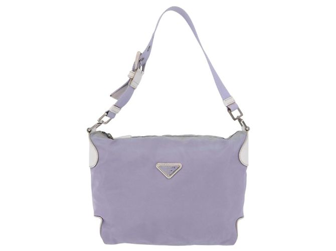 PRADA Schultertasche Nylon Purple Silver Auth mr2990 Silber Lila - Ansicht 13