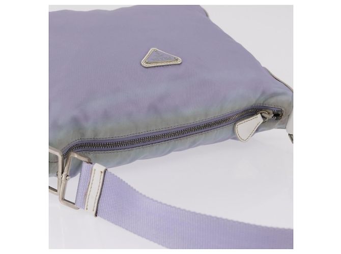 PRADA Schultertasche Nylon Purple Silver Auth mr2990 Silber Lila - Ansicht 14