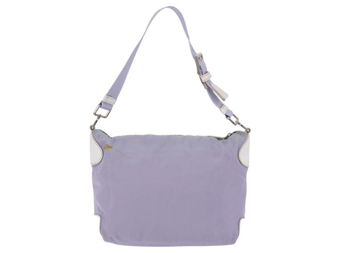 PRADA Schultertasche Nylon Purple Silver Auth mr2990 Silber Lila - Ansicht 2