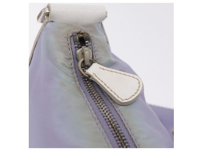 PRADA Schultertasche Nylon Purple Silver Auth mr2990 Silber Lila - Ansicht 20