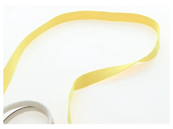 Hermès Borsa a mano HERMES Garden File 28 Canvas 2way Yellow Silver Auth 203841SAV Argento Giallo - vista 12