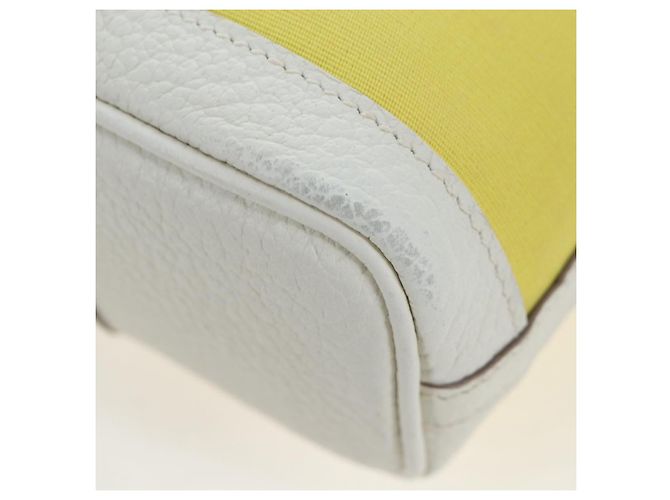 Hermès Borsa a mano HERMES Garden File 28 Canvas 2way Yellow Silver Auth 203841SAV Argento Giallo - vista 15