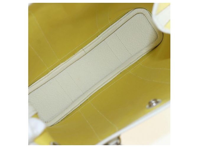 Hermès Borsa a mano HERMES Garden File 28 Canvas 2way Yellow Silver Auth 203841SAV Argento Giallo - vista 21