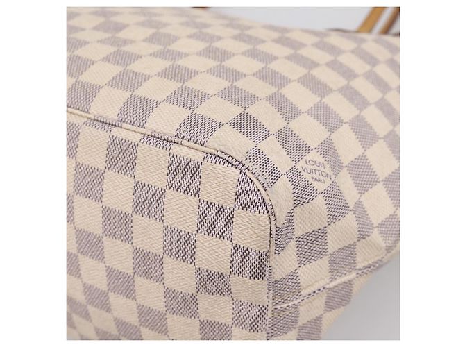 Borsa Tote LOUIS VUITTON Damier Azur Neverfull MM N51107 LV Auth ka6333 - vista 16