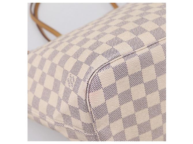 Borsa Tote LOUIS VUITTON Damier Azur Neverfull MM N51107 LV Auth ka6333 - vista 17