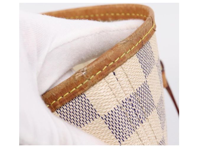 Borsa Tote LOUIS VUITTON Damier Azur Neverfull MM N51107 LV Auth ka6333 - vista 18