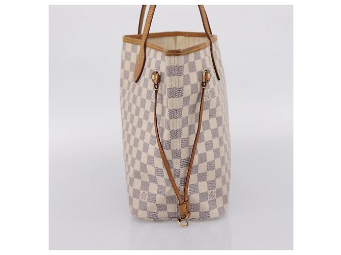 Borsa Tote LOUIS VUITTON Damier Azur Neverfull MM N51107 LV Auth ka6333 - vista 4