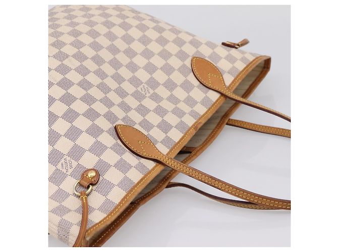 Borsa Tote LOUIS VUITTON Damier Azur Neverfull MM N51107 LV Auth ka6333 - vista 6