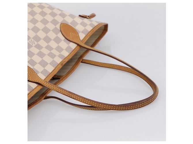 Borsa Tote LOUIS VUITTON Damier Azur Neverfull MM N51107 LV Auth ka6333 - vista 7
