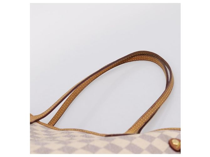 Borsa Tote LOUIS VUITTON Damier Azur Neverfull MM N51107 LV Auth ka6333 - vista 8