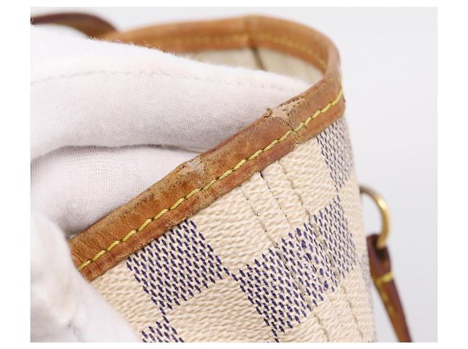 Borsa Tote LOUIS VUITTON Damier Azur Neverfull MM N51107 LV Auth ka6333 - vista 9