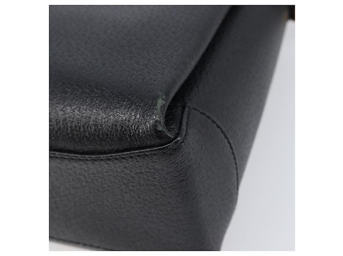 Borsa a mano GUCCI Bamboo in pelle nera e oro 000 926 0175 Auth ep15867A Nero D'oro - vista 12