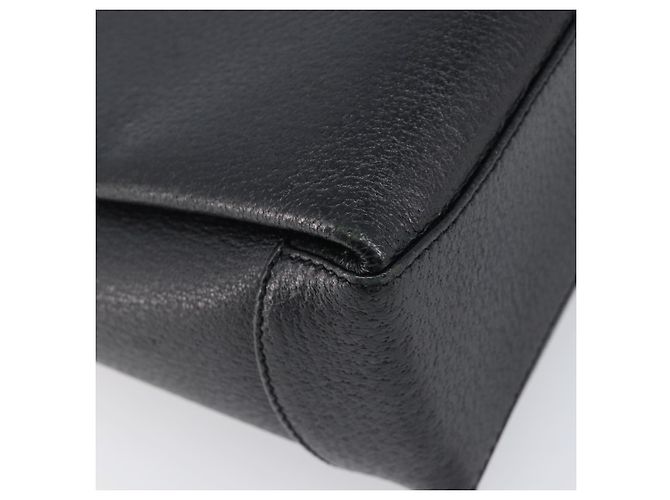 Borsa a mano GUCCI Bamboo in pelle nera e oro 000 926 0175 Auth ep15867A Nero D'oro - vista 13