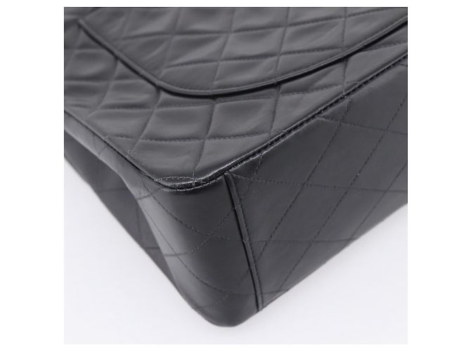 CHANEL Matelasse Big Matelasse 34 Borsa a Tracolla Lamb Skin Black CC Auth mr2970SAV Nero - vista 13