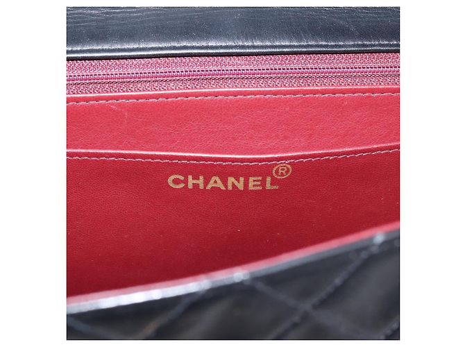 CHANEL Matelasse Big Matelasse 34 Borsa a Tracolla Lamb Skin Black CC Auth mr2970SAV Nero - vista 17