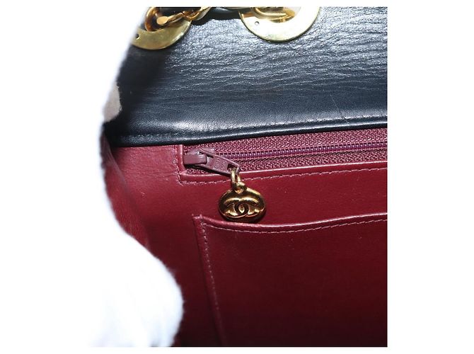 CHANEL Matelasse Big Matelasse 34 Borsa a Tracolla Lamb Skin Black CC Auth mr2970SAV Nero - vista 18
