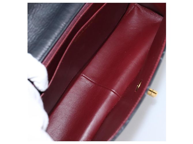 CHANEL Matelasse Big Matelasse 34 Borsa a Tracolla Lamb Skin Black CC Auth mr2970SAV Nero - vista 19