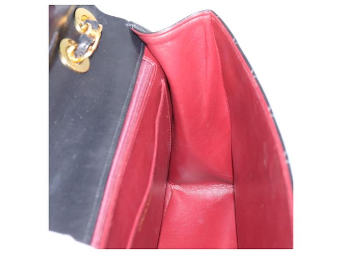 CHANEL Matelasse Big Matelasse 34 Borsa a Tracolla Lamb Skin Black CC Auth mr2970SAV Nero - vista 20