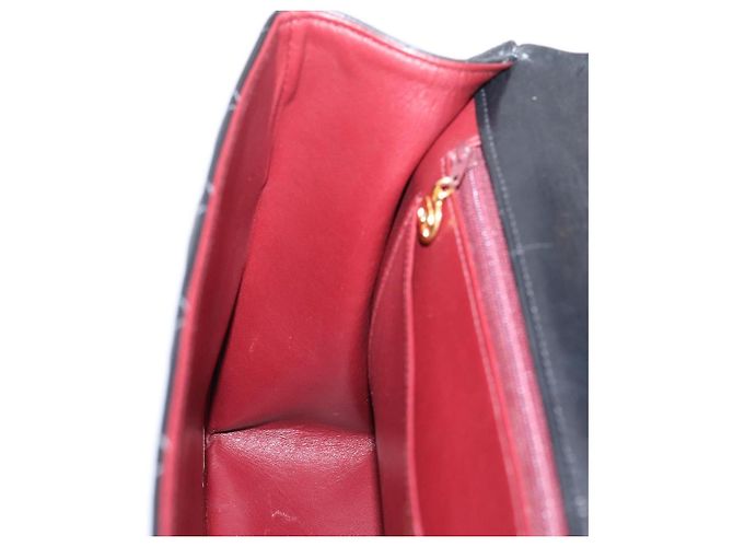 CHANEL Matelasse Big Matelasse 34 Borsa a Tracolla Lamb Skin Black CC Auth mr2970SAV Nero - vista 21