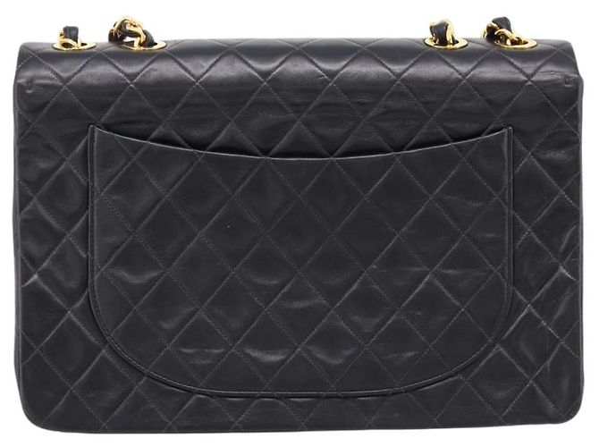 CHANEL Matelasse Big Matelasse 34 Borsa a Tracolla Lamb Skin Black CC Auth mr2970SAV Nero - vista 3