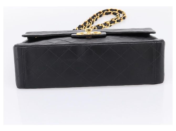 CHANEL Matelasse Big Matelasse 34 Borsa a Tracolla Lamb Skin Black CC Auth mr2970SAV Nero - vista 9