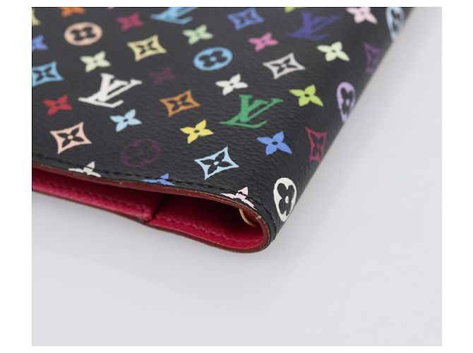 LOUIS VUITTON Monogram Multicolor Agenda PM Cover Black R21076 Auth 206303A Nero - vista 15