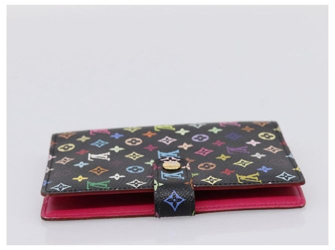 LOUIS VUITTON Monogram Multicolor Agenda PM Cover Black R21076 Auth 206303A Nero - vista 3