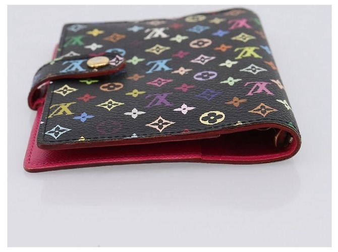 LOUIS VUITTON Monogram Multicolor Agenda PM Cover Black R21076 Auth 206303A Nero - vista 5