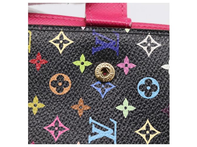 LOUIS VUITTON Monogram Multicolor Agenda PM Cover Black R21076 Auth 206303A Nero - vista 8