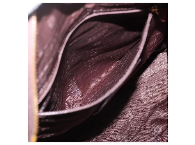 Bolsa de mão LOEWE em couro 2way Bordeaux tom dourado Auth bs37128A - vista 27