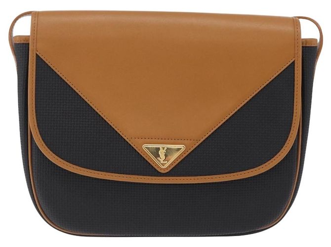 Autre Marque Borsa a tracolla SAINT LAURENT PVC Canvas Black Gold Auth ep16000A Nero D'oro - vista 2