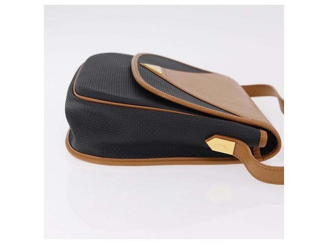 Autre Marque Borsa a tracolla SAINT LAURENT PVC Canvas Black Gold Auth ep16000A Nero D'oro - vista 5