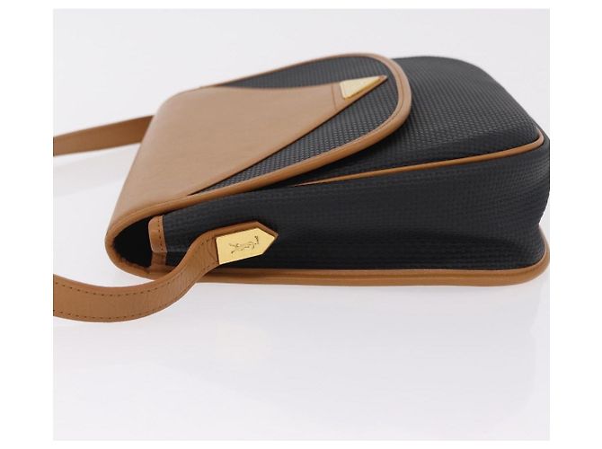 Autre Marque Borsa a tracolla SAINT LAURENT PVC Canvas Black Gold Auth ep16000A Nero D'oro - vista 6