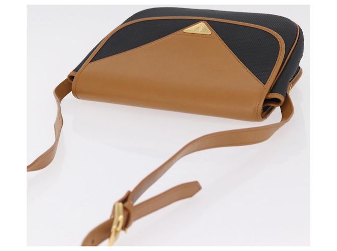 Autre Marque Borsa a tracolla SAINT LAURENT PVC Canvas Black Gold Auth ep16000A Nero D'oro - vista 7
