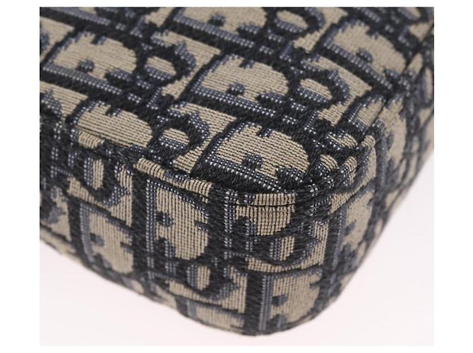 Borsa Safari Christian Dior Trotter Canvas Jacquard Navy Silver Auth 203107SAM Argento Blu navy - vista 16