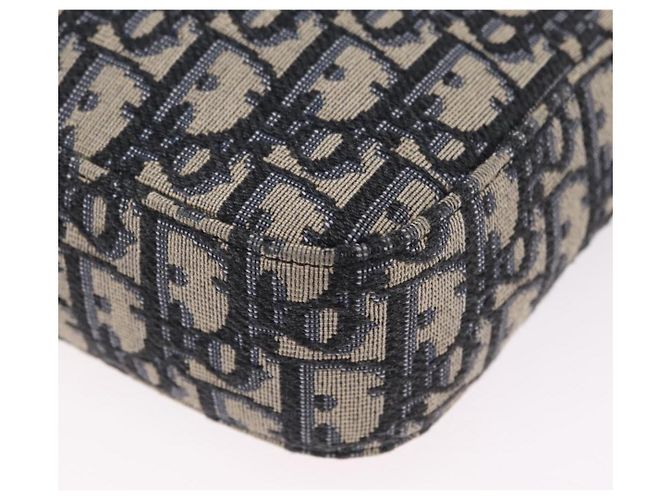 Borsa Safari Christian Dior Trotter Canvas Jacquard Navy Silver Auth 203107SAM Argento Blu navy - vista 17