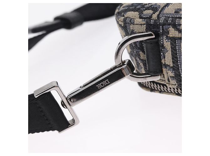 Borsa Safari Christian Dior Trotter Canvas Jacquard Navy Silver Auth 203107SAM Argento Blu navy - vista 19