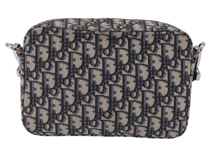 Borsa Safari Christian Dior Trotter Canvas Jacquard Navy Silver Auth 203107SAM Argento Blu navy - vista 3