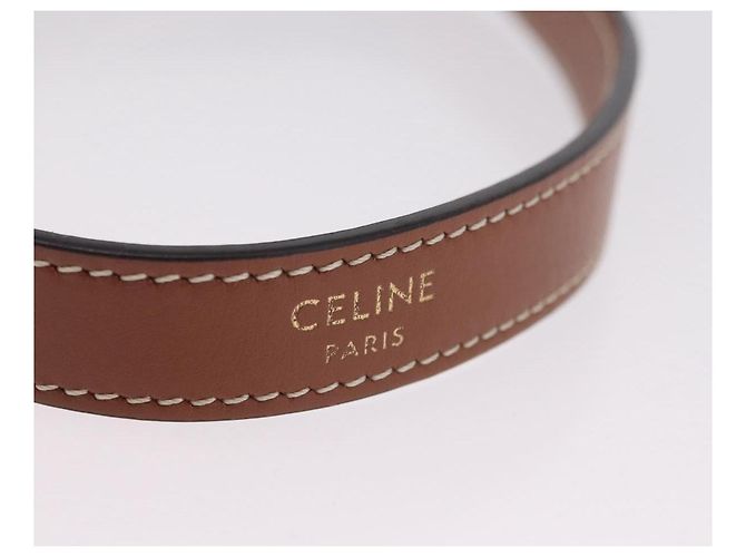 Céline CELINE Triomphe Mini Ava Pouch PVC Black Gold Auth 202524M Schwarz Golden - Ansicht 19
