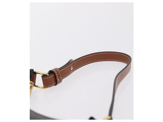 Céline CELINE Triomphe Mini Ava Pouch PVC Black Gold Auth 202524M Schwarz Golden - Ansicht 8
