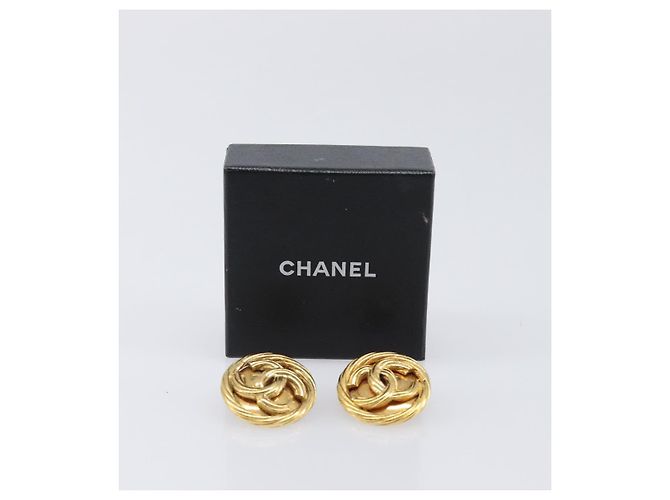 CHANEL Ohrringe Metall Goldfarben CC Auth bs37165V - Ansicht 13
