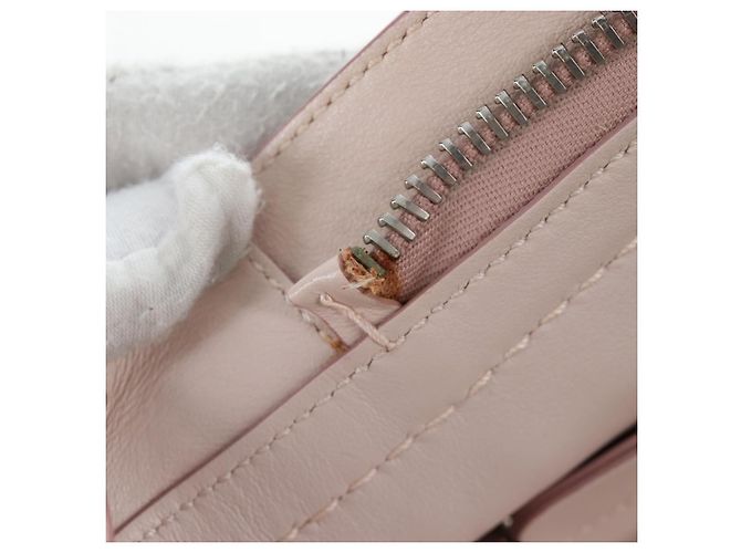 Zaino TOD'S Wave Line in pelle Rosa Argento Auth BA15794A - vista 10