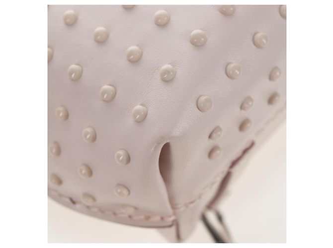 Zaino TOD'S Wave Line in pelle Rosa Argento Auth BA15794A - vista 17