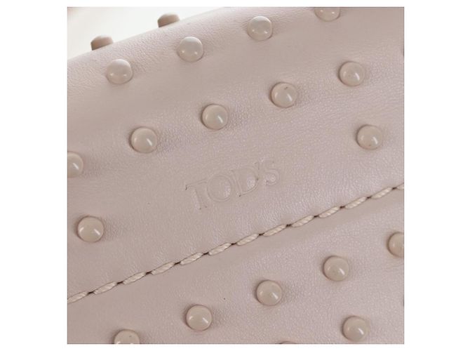 Zaino TOD'S Wave Line in pelle Rosa Argento Auth BA15794A - vista 21
