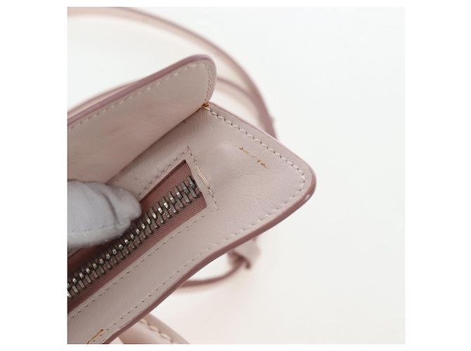 Zaino TOD'S Wave Line in pelle Rosa Argento Auth BA15794A - vista 23