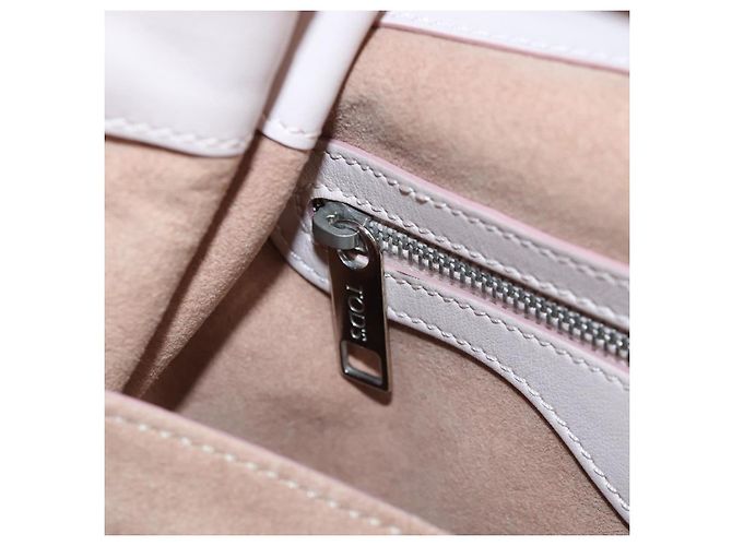 Zaino TOD'S Wave Line in pelle Rosa Argento Auth BA15794A - vista 30